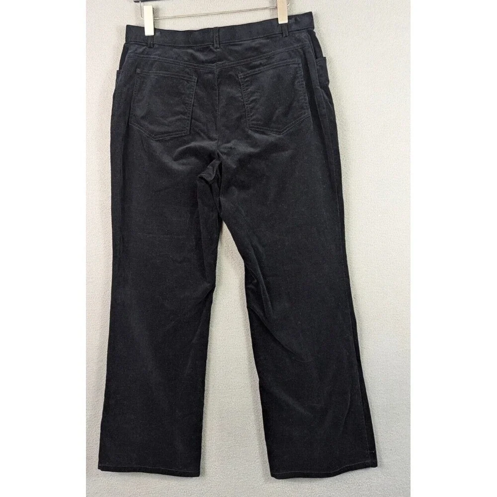 Orvis Chino Velvet Pants Women's 10P Black Straight Leg Stretch Classic‎ Travel
